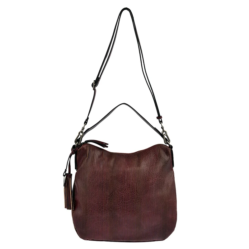 SURI FREY Beuteltasche Audrey Linecut in Bordeaux