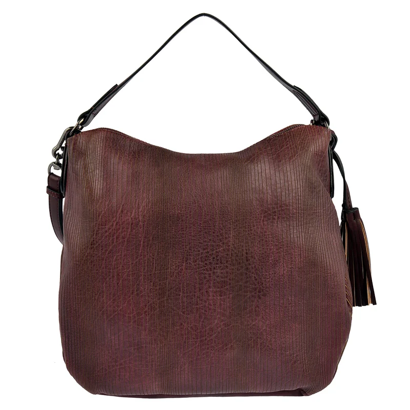 SURI FREY Beuteltasche Audrey Linecut in Bordeaux