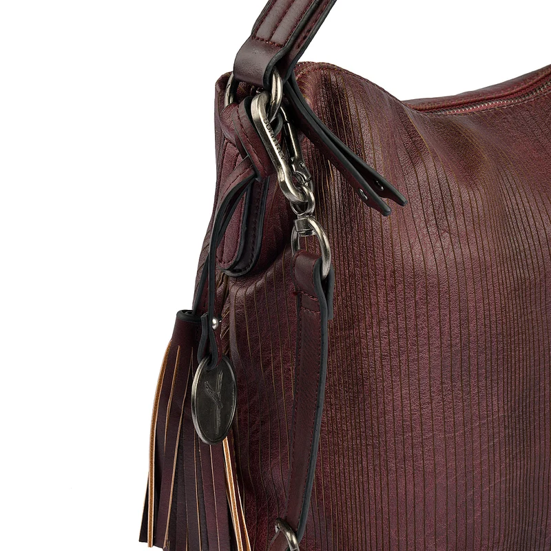 SURI FREY Beuteltasche Audrey Linecut in Bordeaux