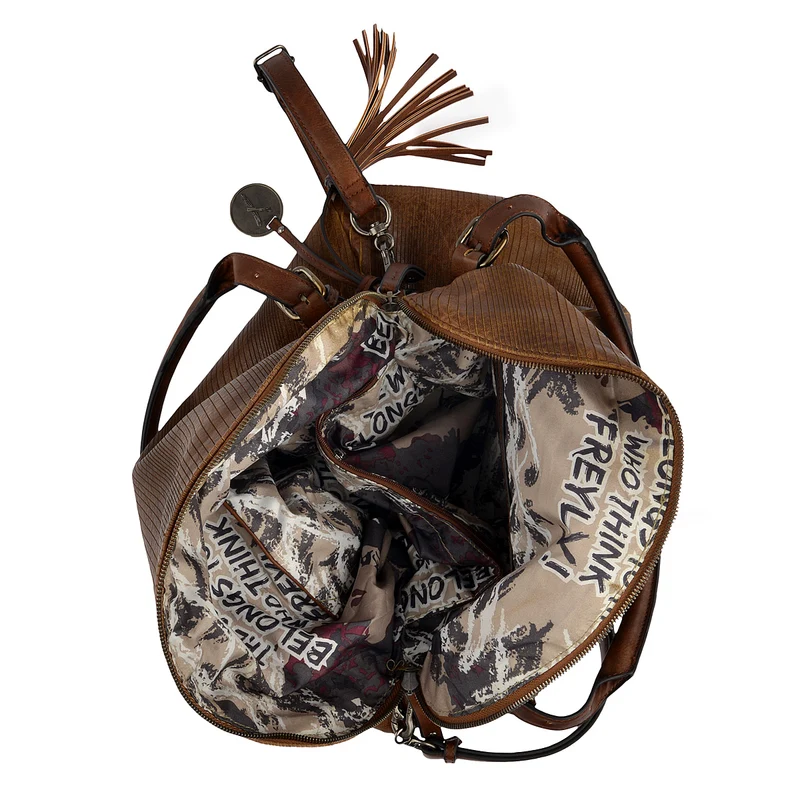 SURI FREY Handtasche Audrey Linecut in Braun