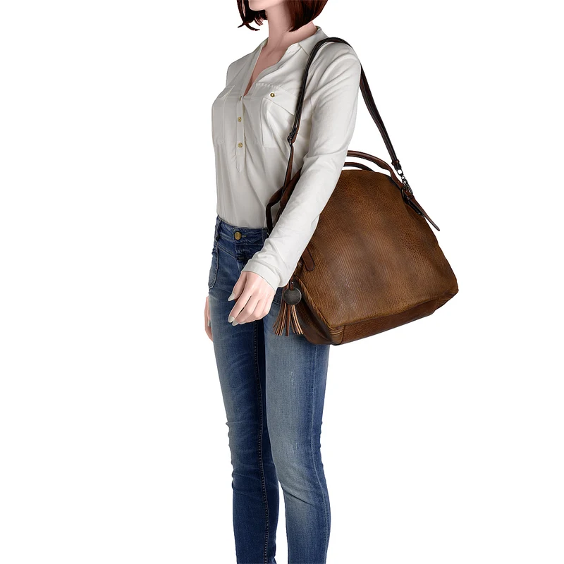 SURI FREY Handtasche Audrey Linecut in Braun