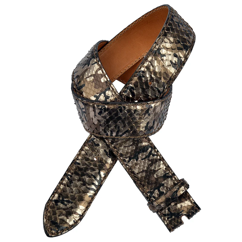 Reptile's House Pythongürtel Camouflage Bronze