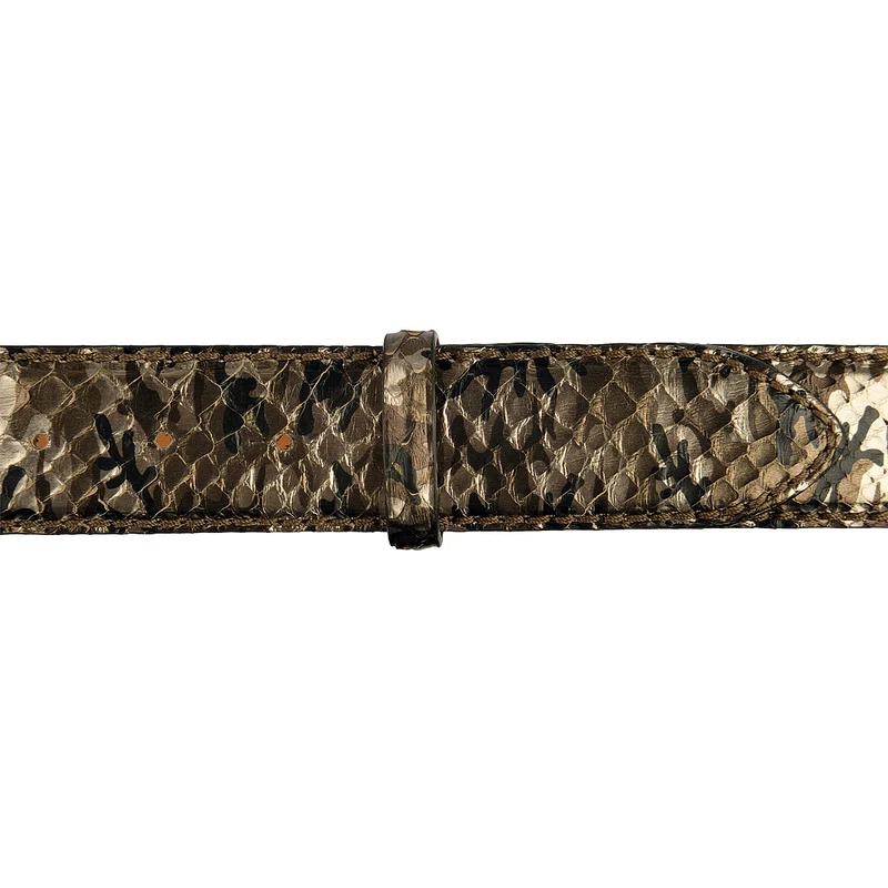 Reptile's House Pythongürtel Camouflage Bronze
