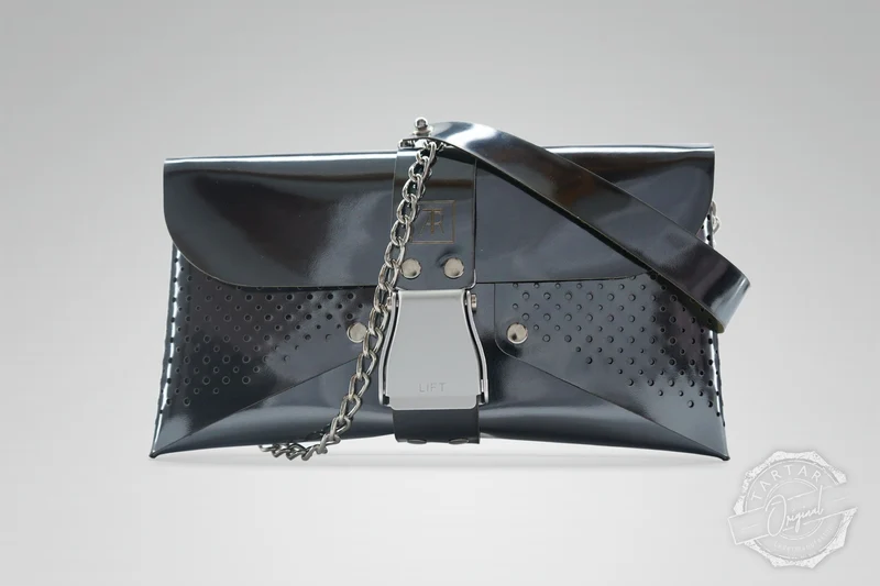 HANDTASCHE MIRROR ANTHRAZIT/SILBER