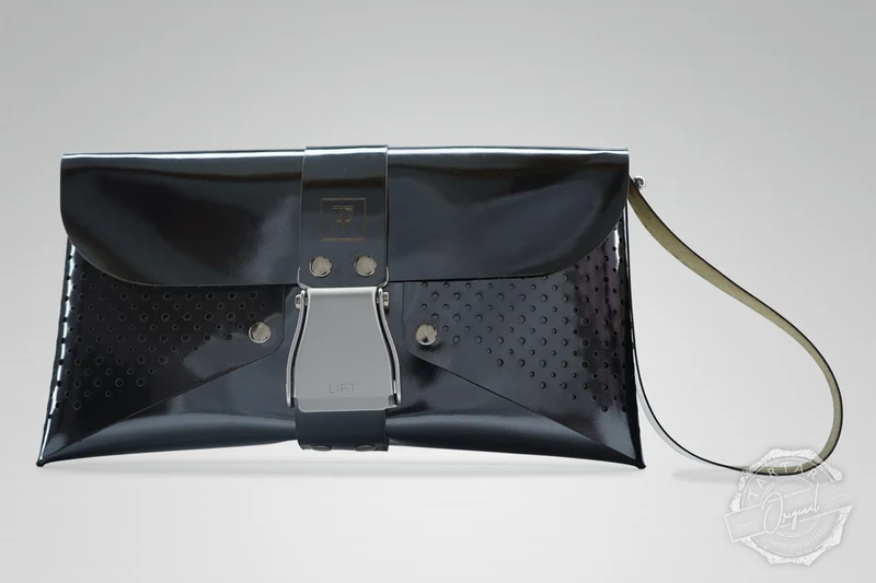 HANDTASCHE MIRROR ANTHRAZIT/SILBER