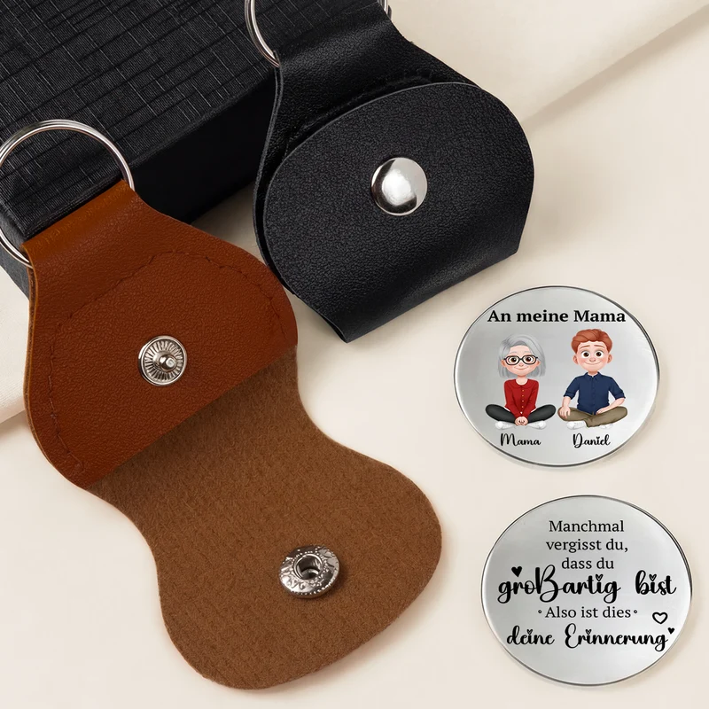 Manchmal Vergisst Du Dass Du Großartig Bist Also Ist Dies Deine Erinnerung - Personalisiertes Geschenk | Pocket Hug Schlüsselanhänger Papa Mama