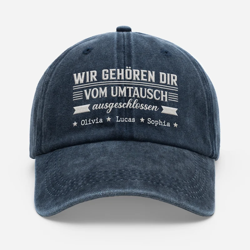 [3D-Optik] Vom Umtausch Ausgeschlossen - Personalisierte Geschenke Kinder | Washed Cap