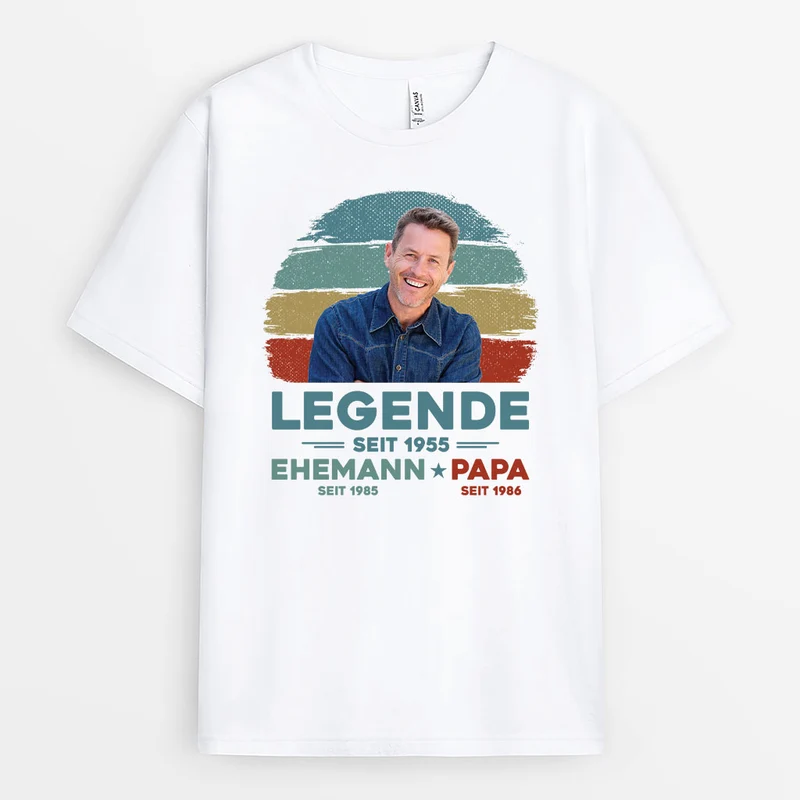 Legende Ehemann Papa Opa - Personalisierte Geschenke Foto | T Shirt