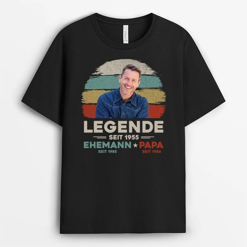 Legende Ehemann Papa Opa - Personalisierte Geschenke Foto | T-Shirt Opa