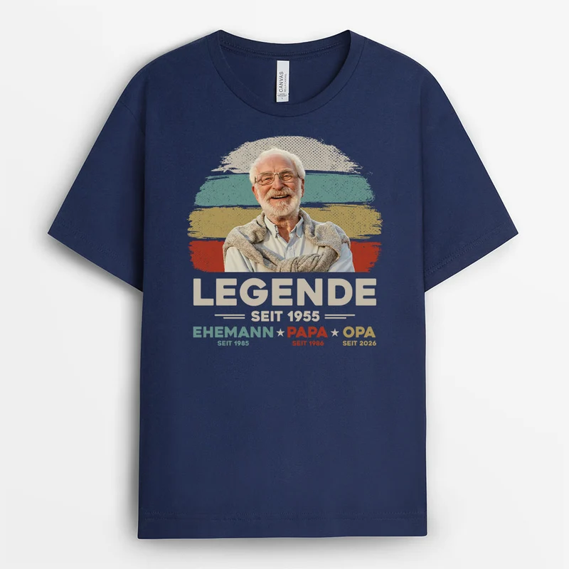 Legende Ehemann Papa Opa - Personalisierte Geschenke Foto | T-Shirt Opa