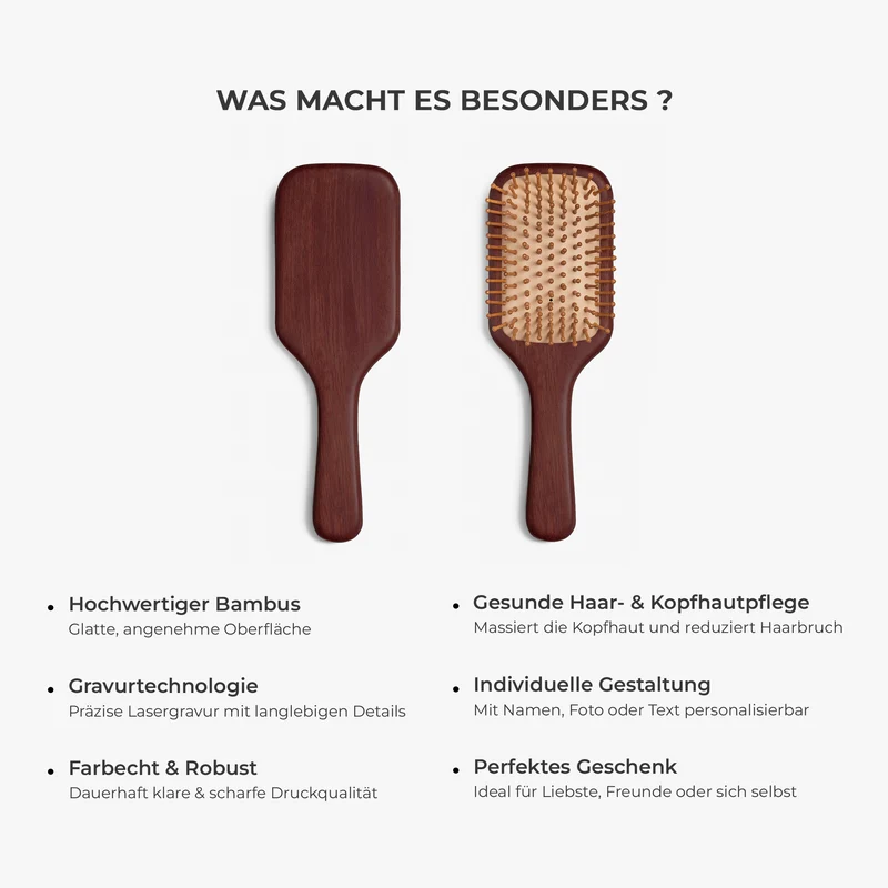 Ich Wünschte Du Würdest Nebenan Wohnen - Personalisierte Geschenke Beste Freundin | Sandelholz Haarbürste Mit Gravur