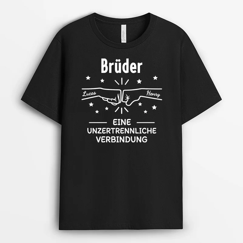 Eine Unzertrennliche Verbindung - Personalisiertes Geschenk | T Shirts Schwester Bruder