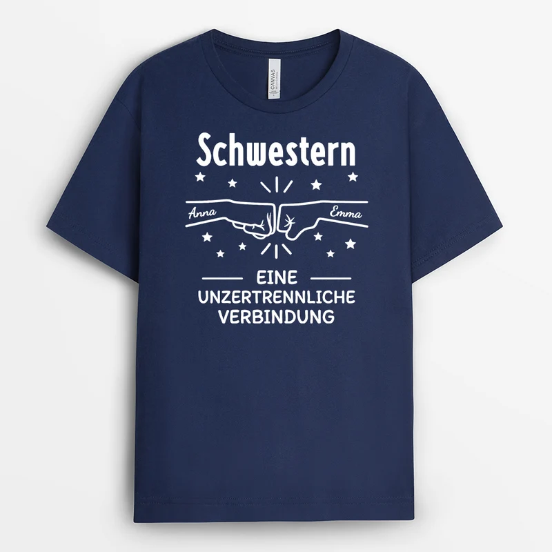 Eine Unzertrennliche Verbindung - Personalisiertes Geschenk | T Shirts Schwester Bruder