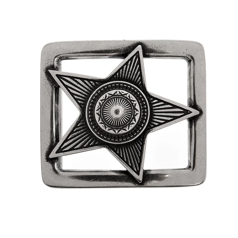 Reptile's House Gürtelschließe INXS 4cm in Vintage Silber
