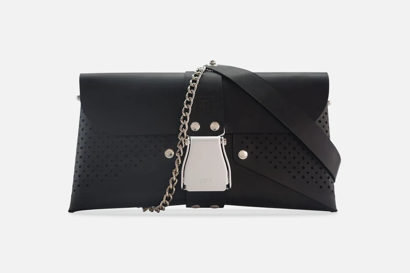 HANDTASCHE VINTAGE BLACK/SILBER