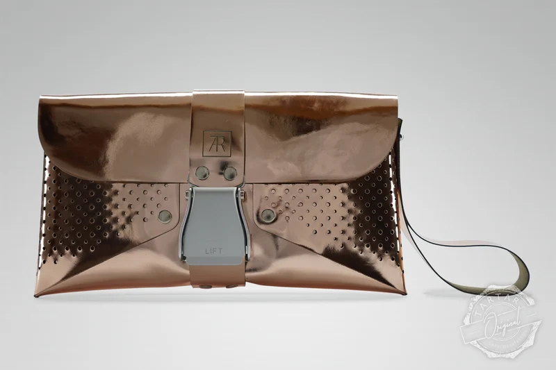 HANDTASCHE MIRROR ROSÉ/SILBER