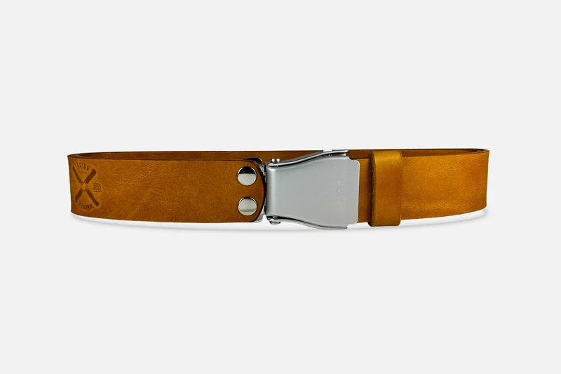 GÜRTEL STANDARD COGNAC/SILBER