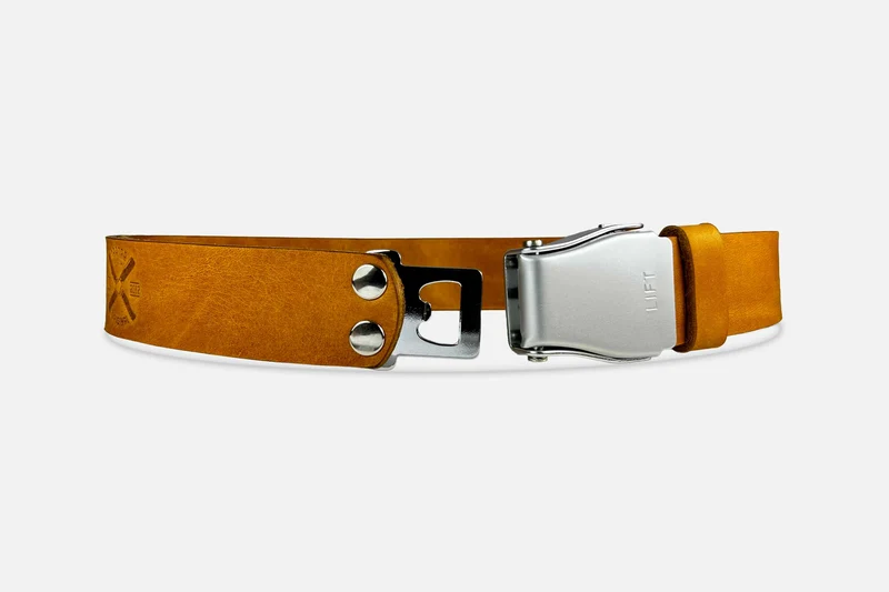 GÜRTEL STANDARD COGNAC/SILBER