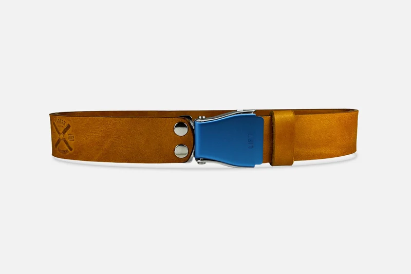GÜRTEL STANDARD COGNAC/BLAU