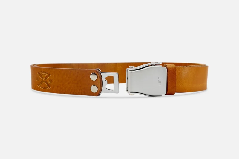 GÜRTEL STANDARD COGNAC LIGHT/SILBER