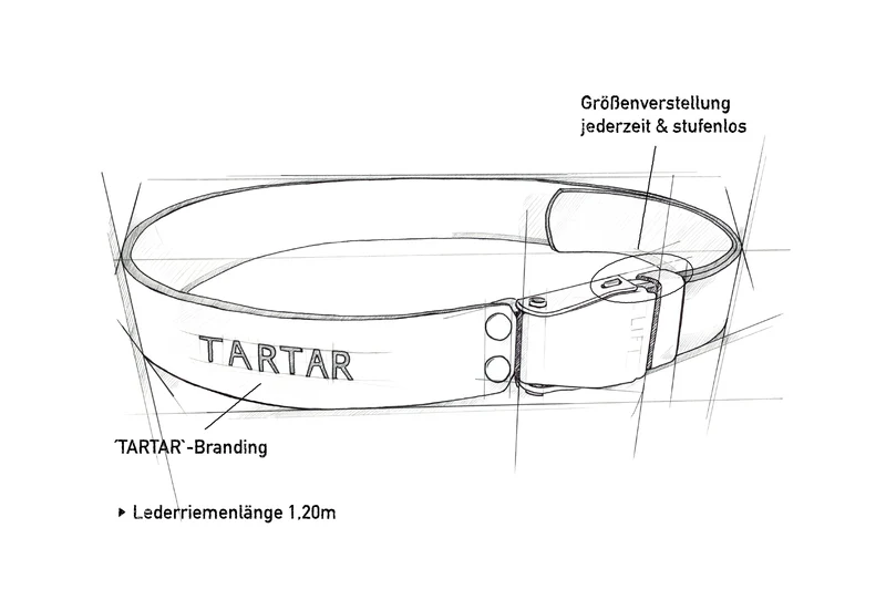 GÜRTEL STANDARD COGNAC LIGHT/LACHSROT