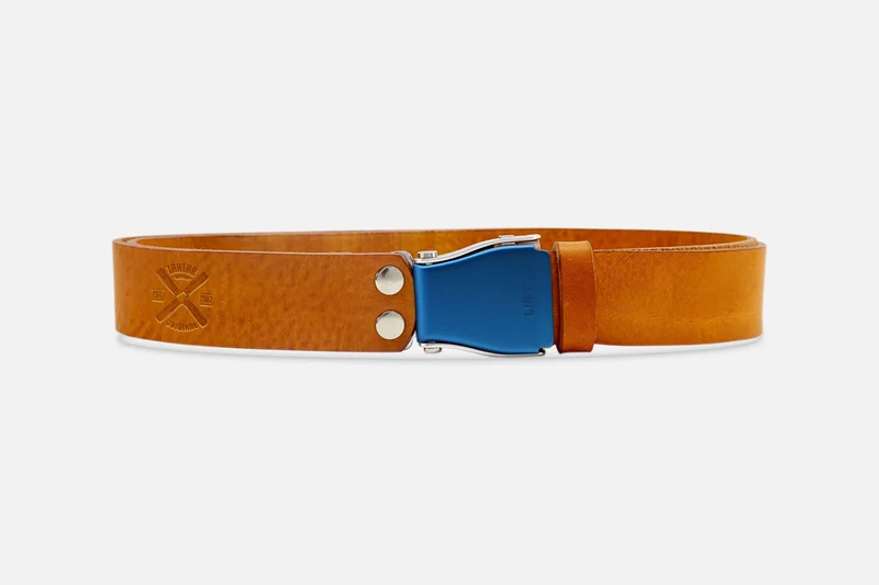 GÜRTEL STANDARD COGNAC LIGHT/BLAU