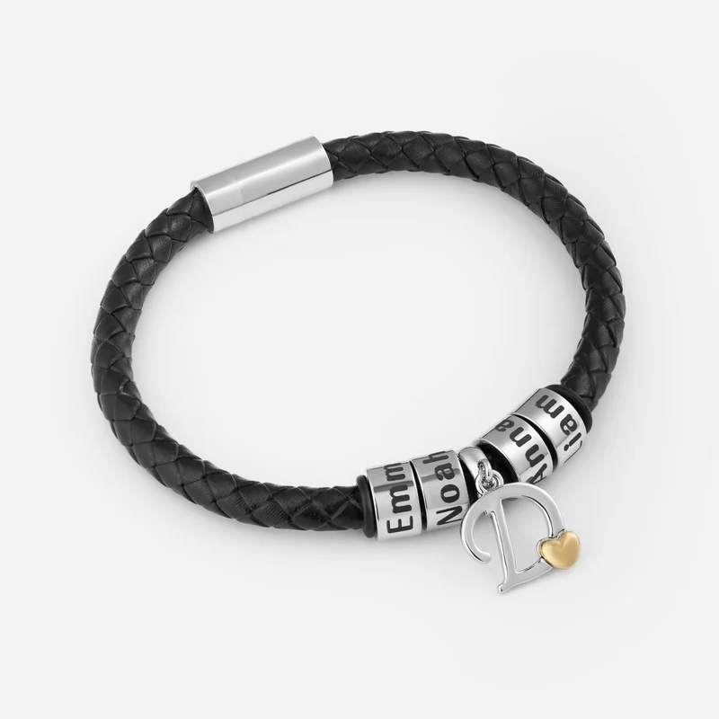 Alphabet & Zylindrische Namensschilder - Personalisierte Geschenke Für Männer | Armbänder