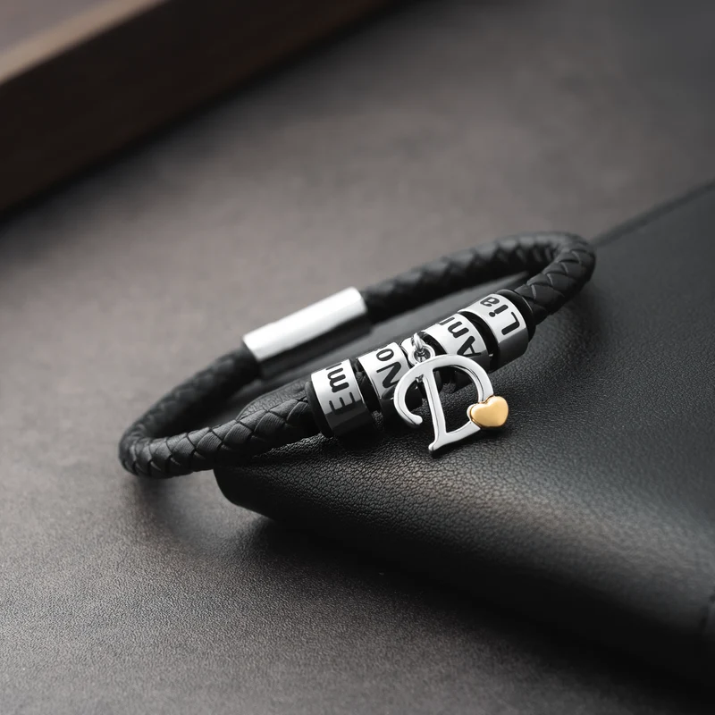 Alphabet & Zylindrische Namensschilder - Personalisierte Geschenke Für Männer | Armbänder