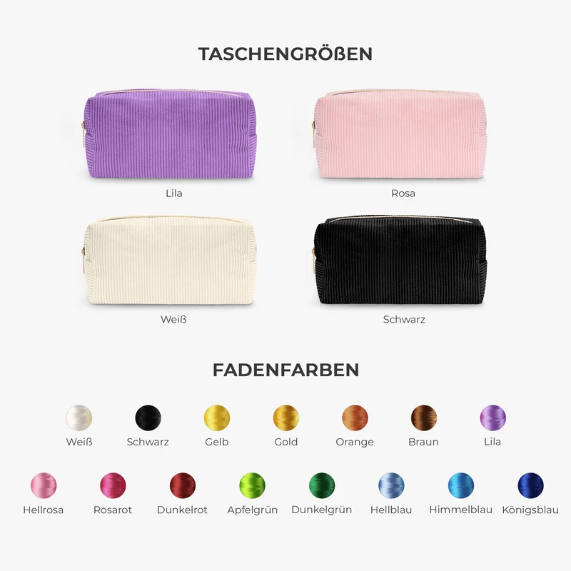 Damen Kosmetiktasche Name - Personalisierte Geschenke Für Frauen | Kosmetiktasche Cord