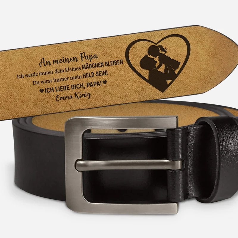 Du Wirst Immer Unser Held Sein - Personalisierte Geschenke Für Papa | Gürtel