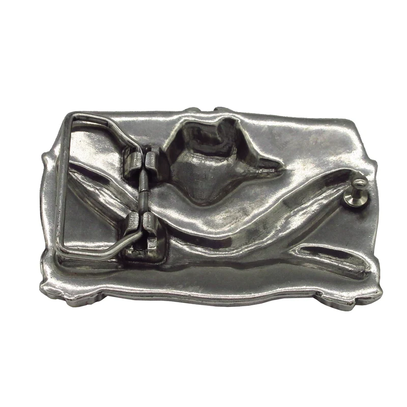 Gürtelschließe Gürtelschnalle Schnalle Buckle grau Silber für 4 cm breiten Gürtel