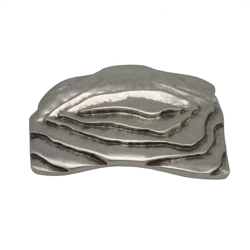 Gürtelschließe Gürtelschnalle Schnalle Buckle grau Silber für 4 cm breiten Gürtel