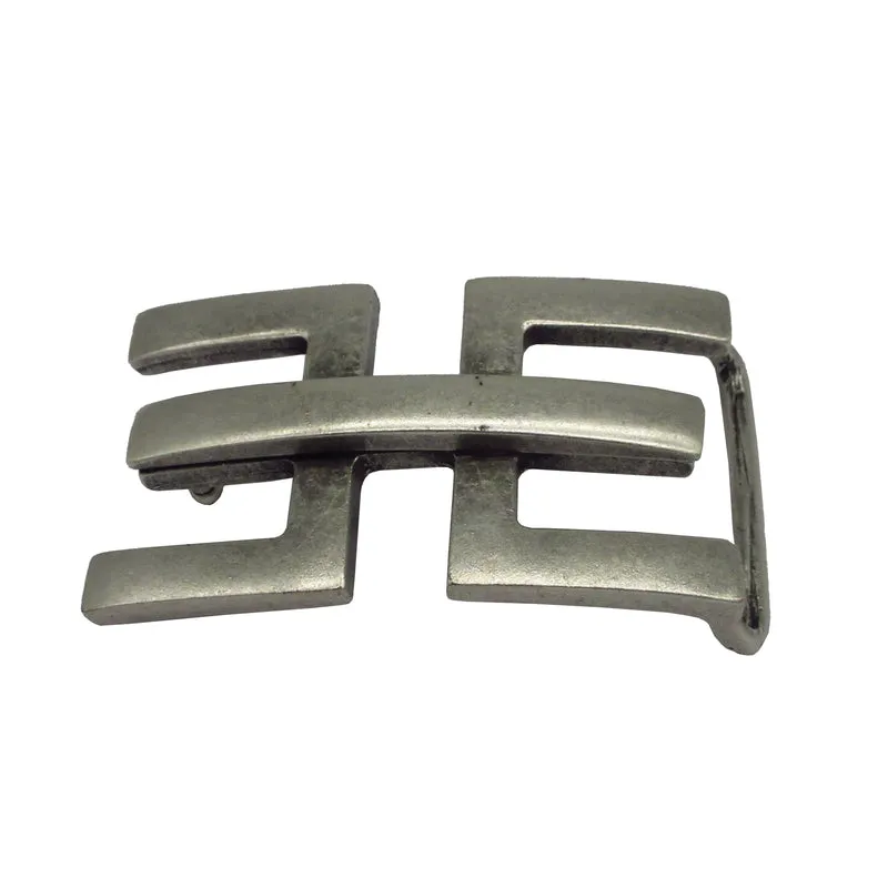Gürtelschließe Gürtelschnalle Schnalle Buckle grau Silber für 4 cm breiten Gürtel