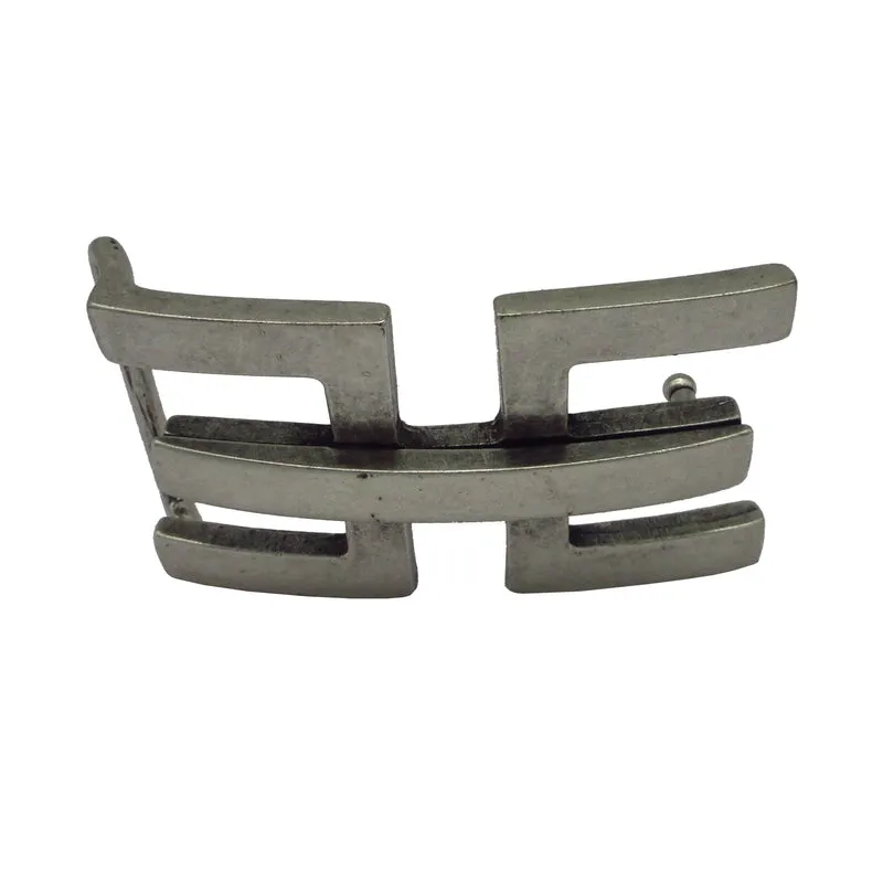 Gürtelschließe Gürtelschnalle Schnalle Buckle grau Silber für 4 cm breiten Gürtel