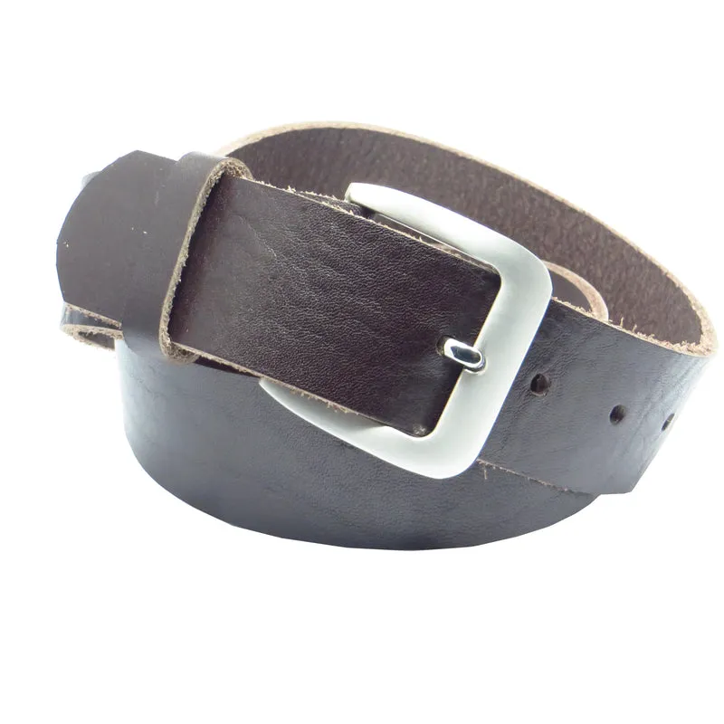 Übergröße Überlänge Ledergürtel 4 cm breit dunkelbraun Rindsleder