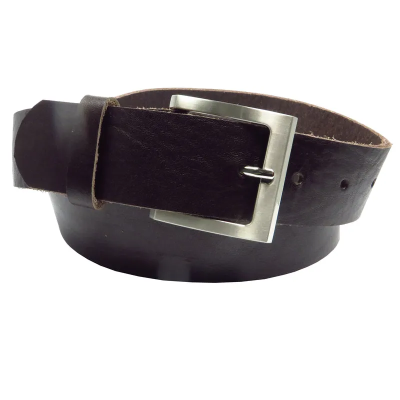 Übergröße Überlänge Ledergürtel 4 cm breit dunkelbraun Rindsleder