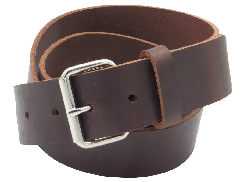 Übergröße Überlänge Ledergürtel Handwerkergürtel 4 cm breit dunkelbraun Rindsleder