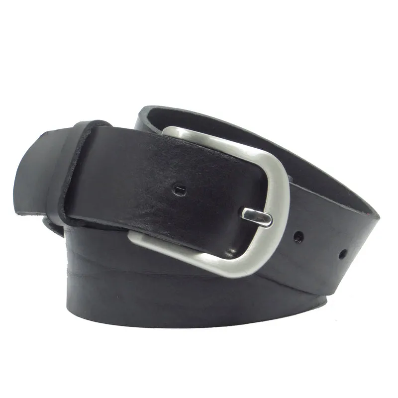 Übergröße Überlänge Ledergürtel 4 cm breit schwarz Rindsleder