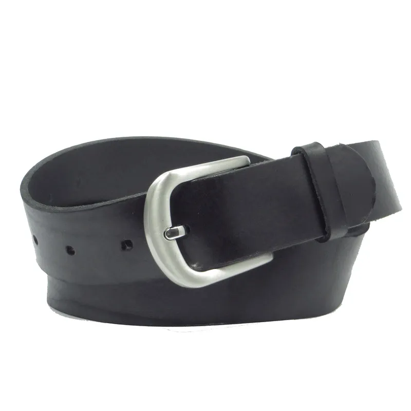 Übergröße Überlänge Ledergürtel 4 cm breit schwarz Rindsleder