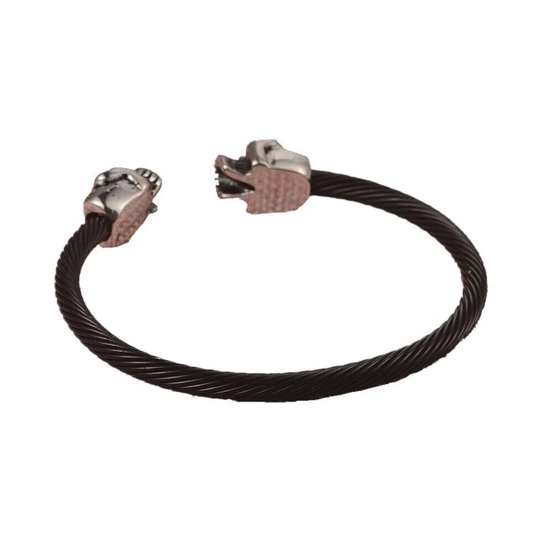 2 Totenköpfe Edelstahl Armband Skull Biker