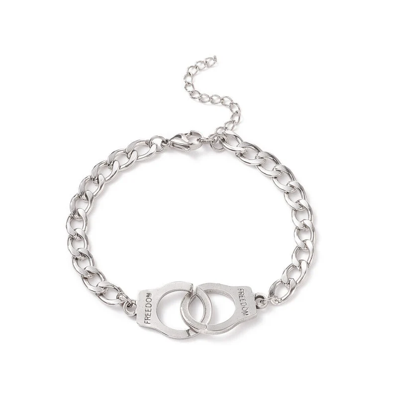 Armband Armkette mit Handschellen aus Edelstahl