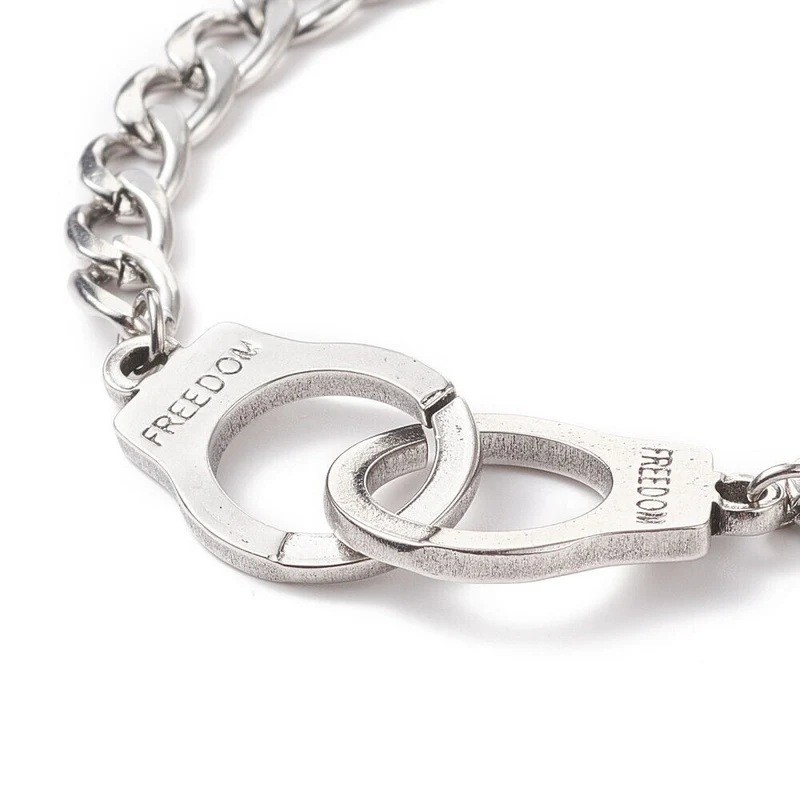 Armband Armkette mit Handschellen aus Edelstahl