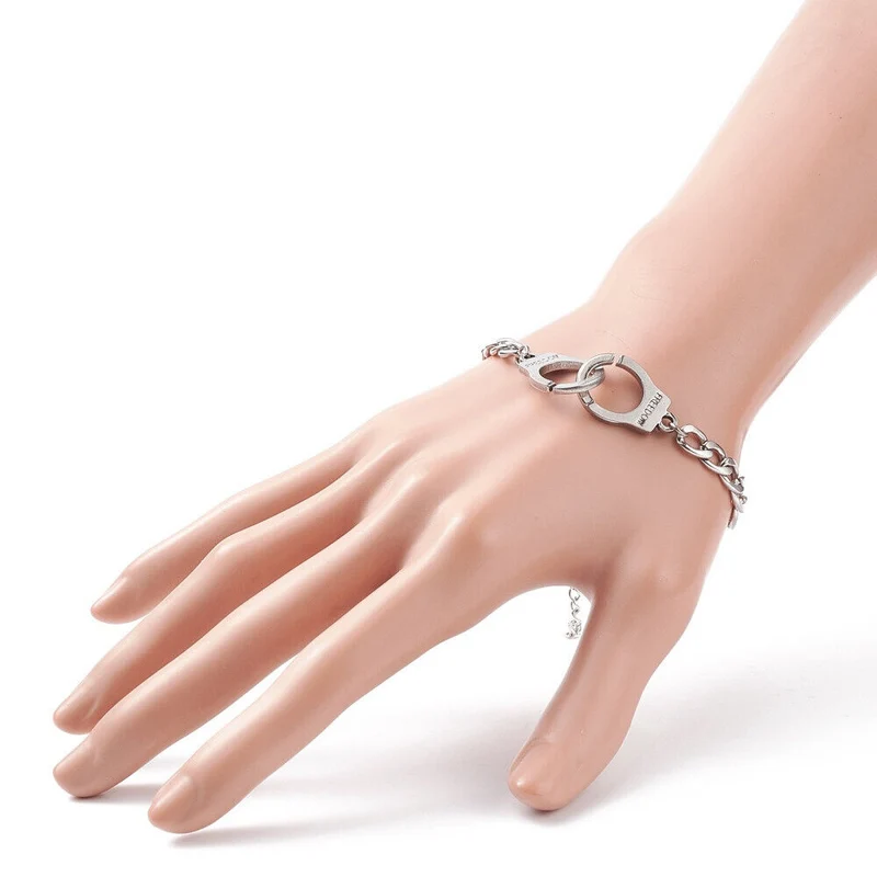Armband Armkette mit Handschellen aus Edelstahl