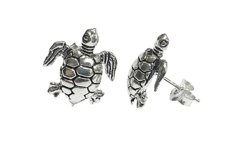 Ohrstecker Schildkröte Turtle Ohrringe aus 925er Sterling Silber
