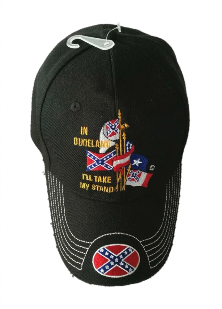 Baseballcap Cap mit Schirm schwarz Rebel Dixieland