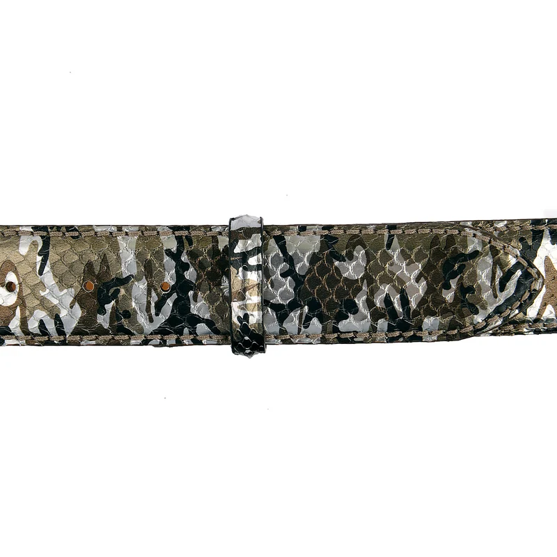 Reptile's House Pythongürtel Camouflage Silber