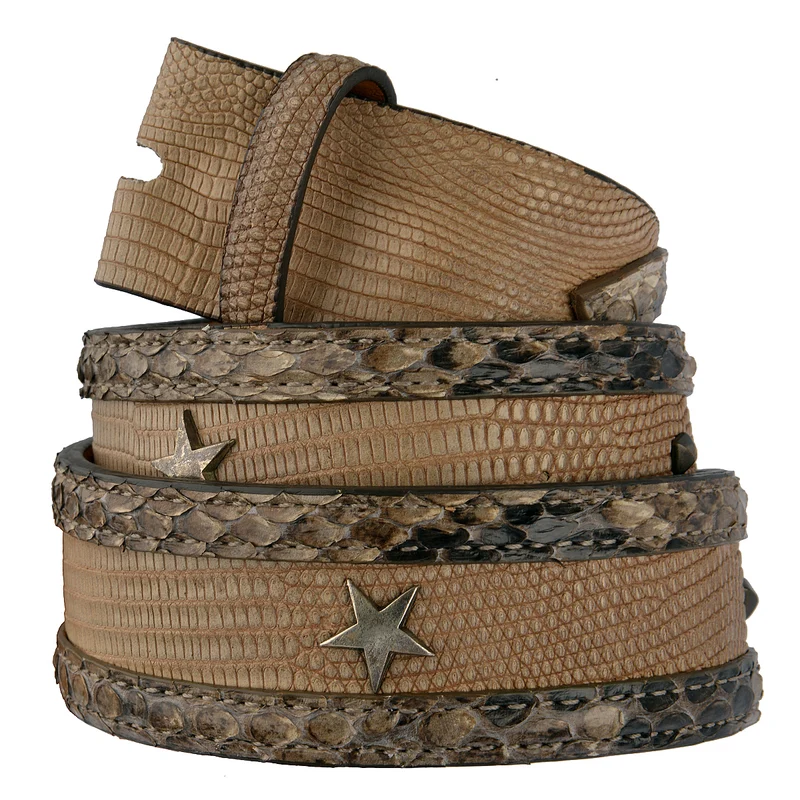 Reptile's House Gürtel Multistar in Braun 4cm