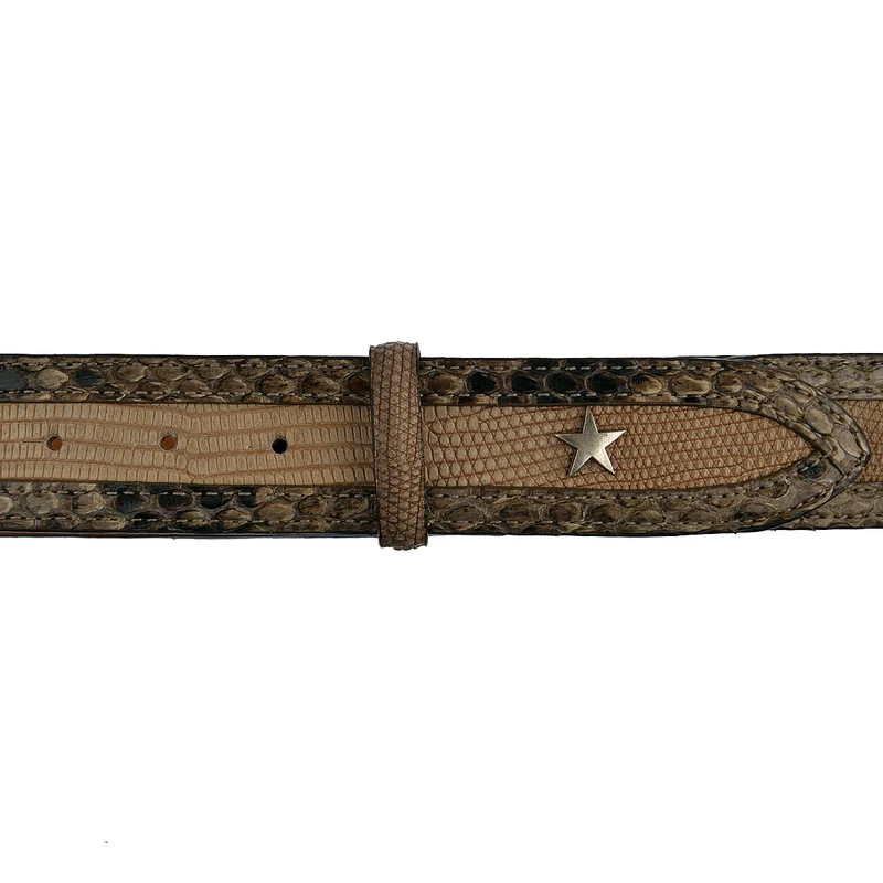 Reptile's House Gürtel Multistar in Braun 4cm