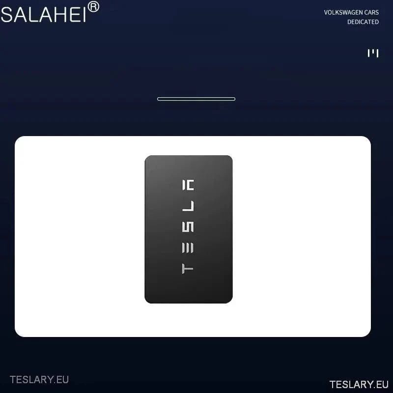 Schlüsseletui aus Metall und Leder für Tesla 3/Y RFID-Schlüssel mit Logo