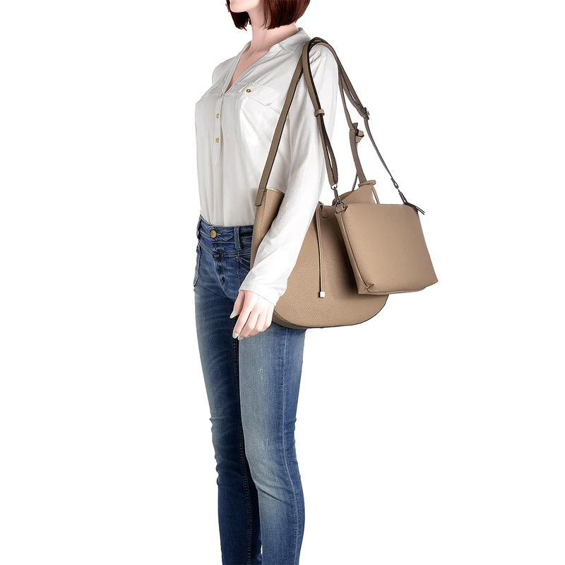 SURI FREY Beuteltasche Issy 2 in 1 in Taupe